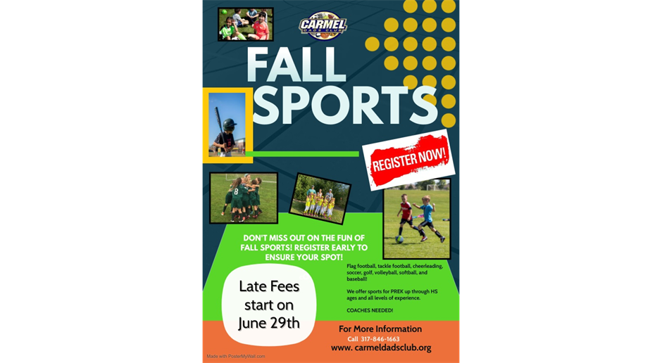 Fall Registration Now OPEN!