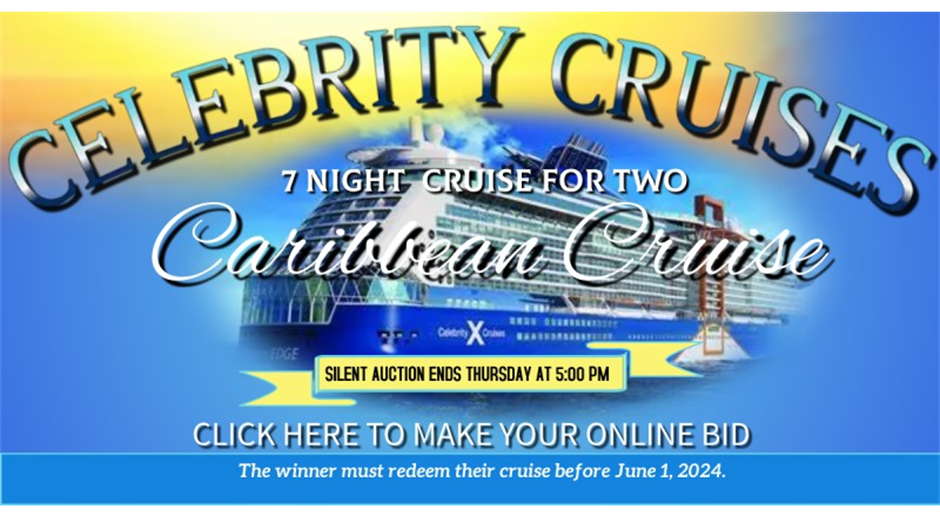 Silent Auction for Caribbean Cruise Ends Thursday!