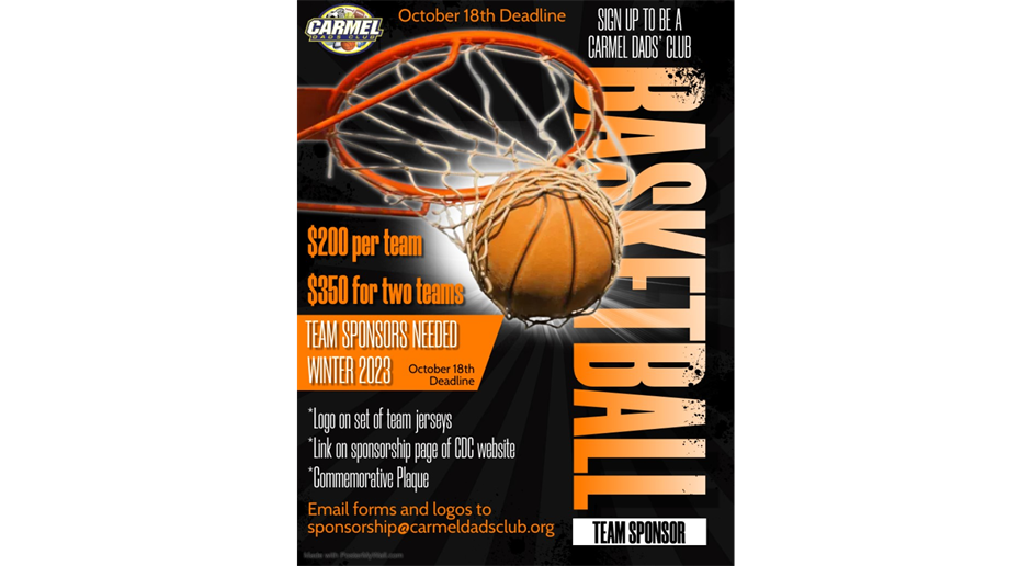 Basketball Team Sponsors Needed