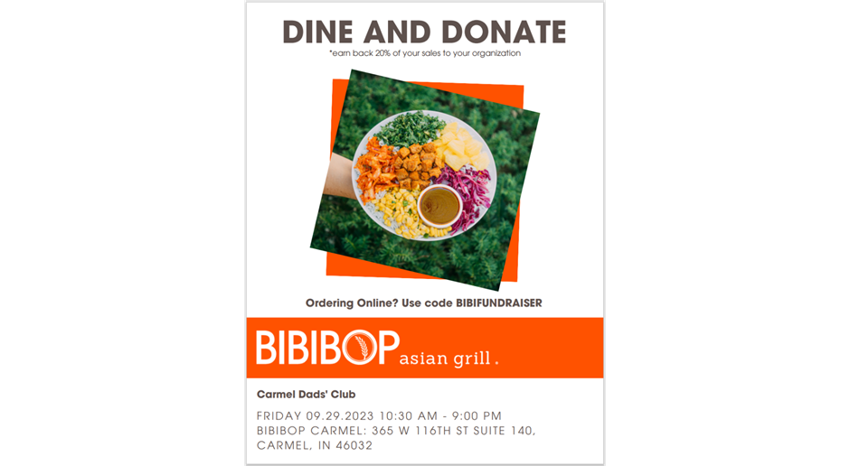 Dine and Donate at BIBIBOP - Friday, Sept. 29