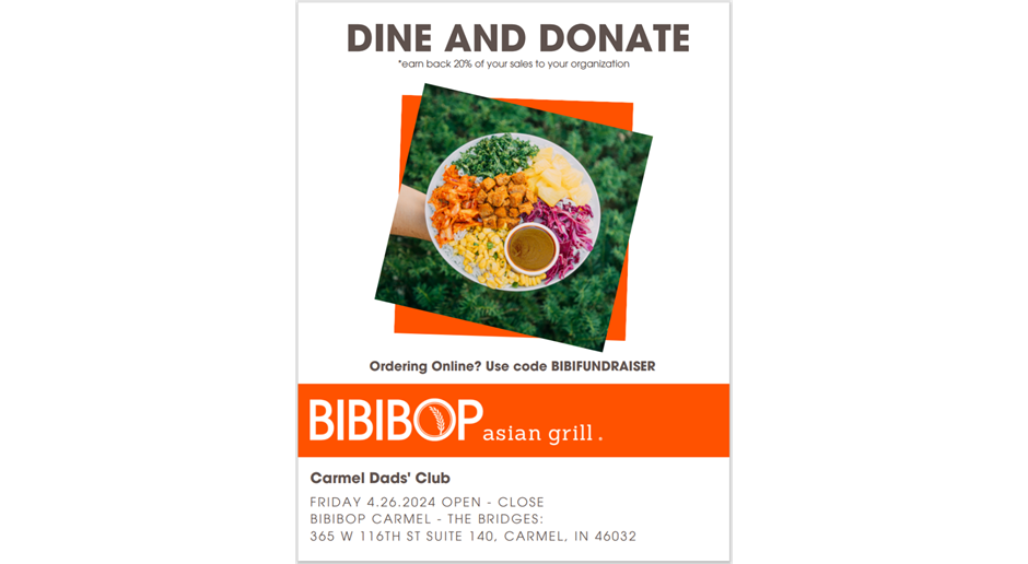 Dine & Donate at BIBIBOP - Friday, April 26
