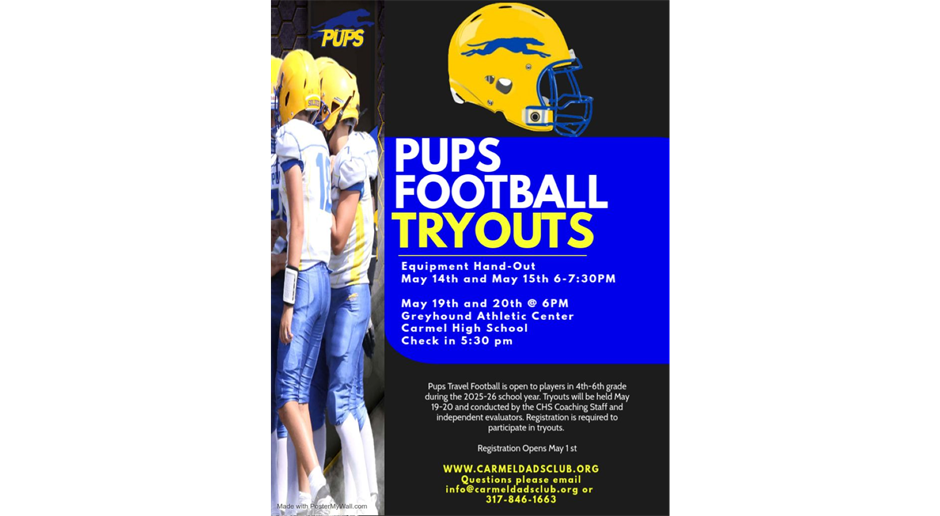 Pups Travel Football Tryouts