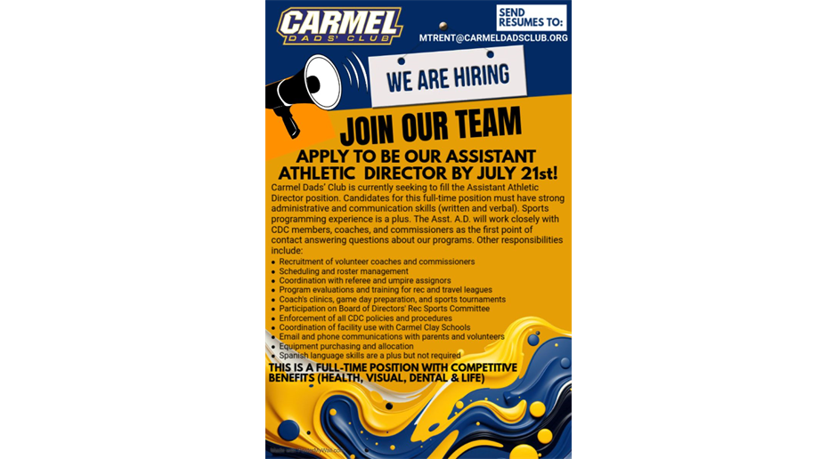 Now Hiring Assistant Athletic Director