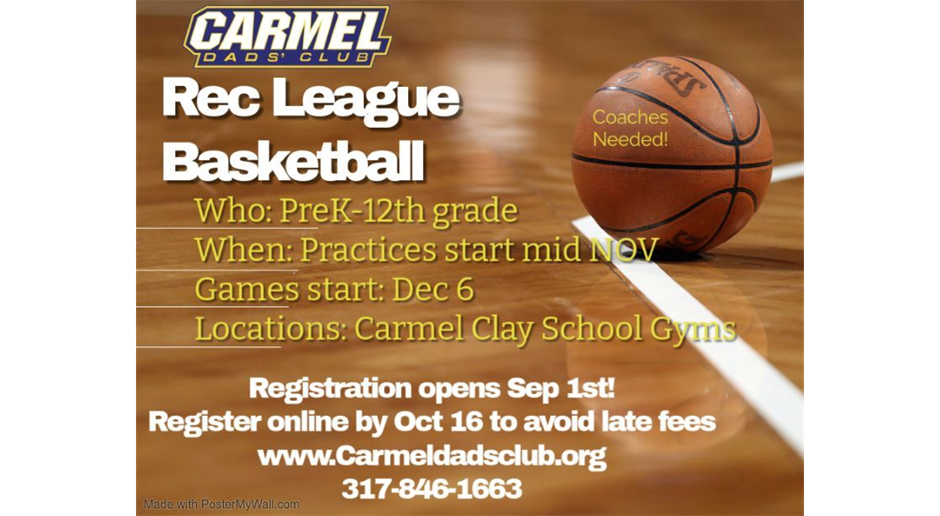 Winter Basketball Registration Opens Sept. 1