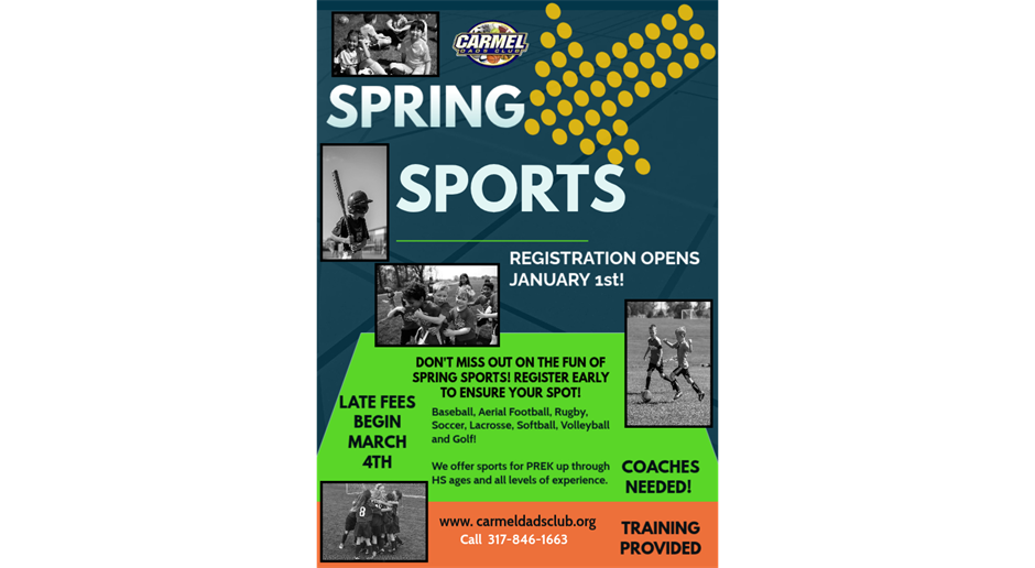 Spring Sports Registration Now Open!