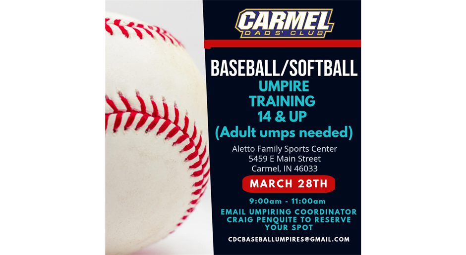 Baseball / Softball Umpire's Needed - Spring 2026!