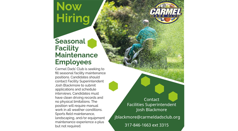 Now Hiring Seasonal Facility Employees