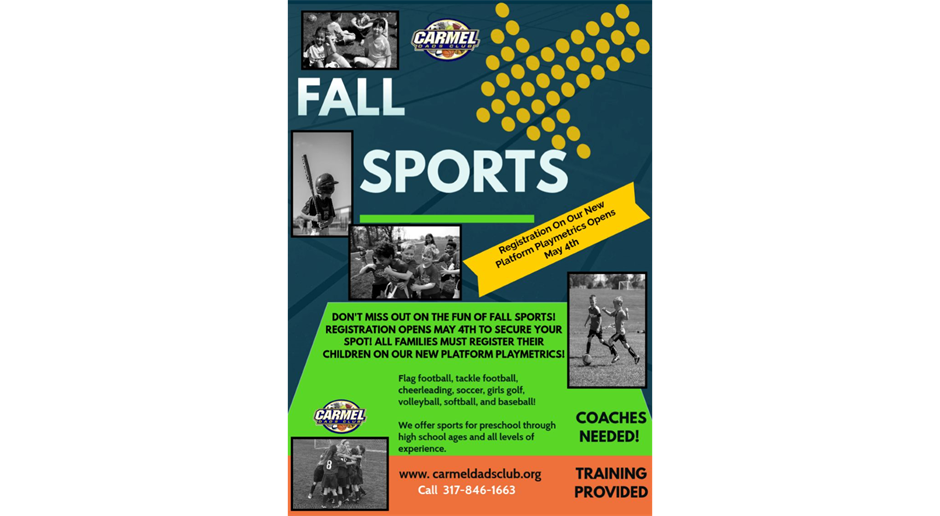 Fall Registration Open on PlayMetrics